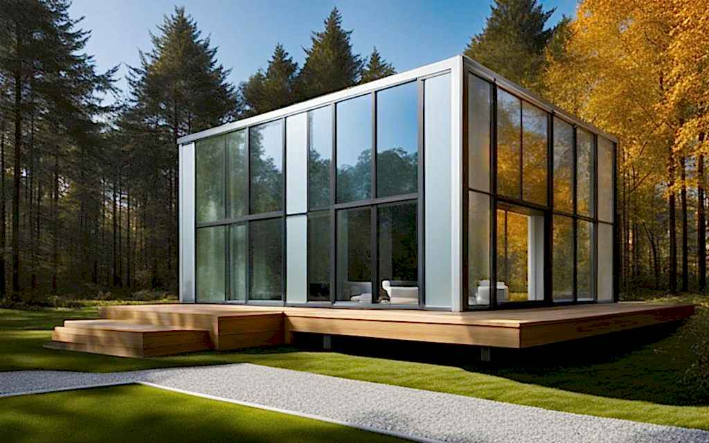 Casa tipo cubo de arquitectura moderna con ventanas de Termopanel