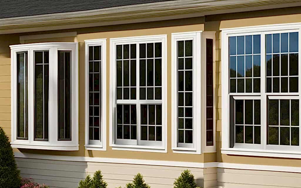 Fachada de casa con ventanas correderas de termopanel en su costado